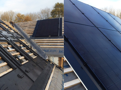 Solar GSE in roof installation