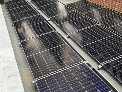 Longi Solar panels on flat roof