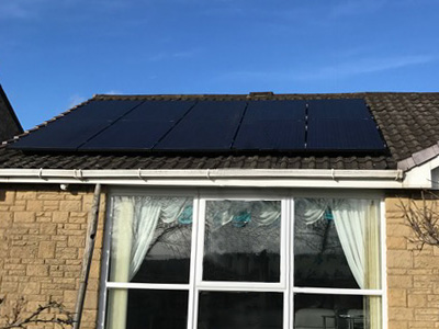 Solar PV installation on roof